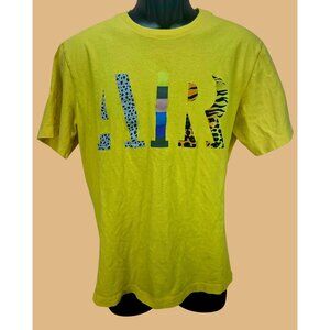 Nike Air Unisex Yellow Graphic T-Shirt Medium